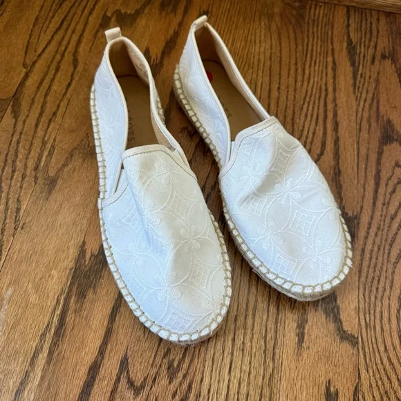 Talbots White Embroidered Espadrilles - Picture 1 of 5